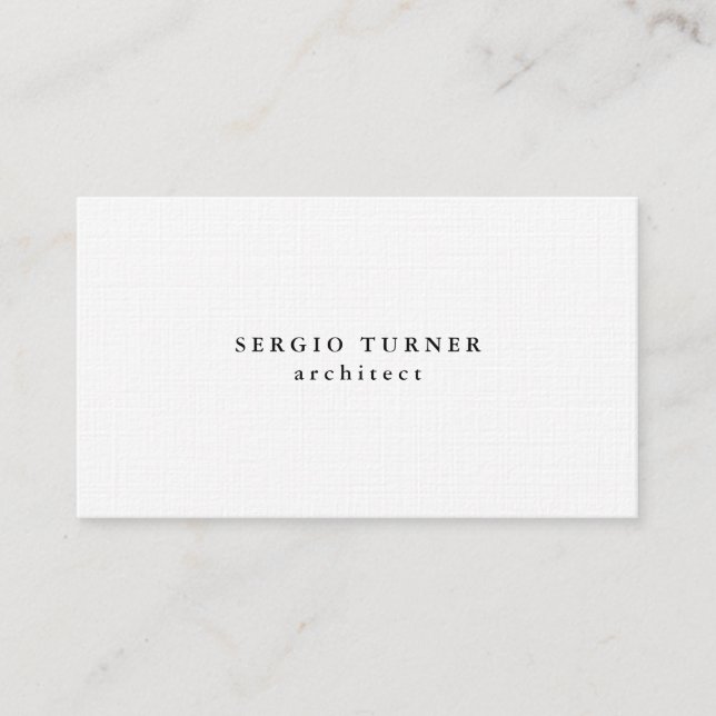 Linen Trendy Minimalistisch Beruflich Visitenkarte (Vorderseite)