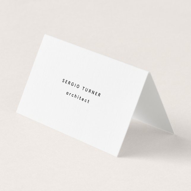 Linen Trendy Minimalistisch Beruflich Visitenkarten (Vorderseite)