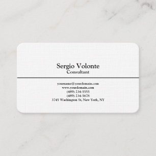 Linen Trendy Schlicht Stylish Simple Visitenkarte