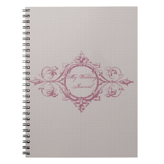 Linen und Cinnamon Wedding Journal Notizblock (Vorderseite)