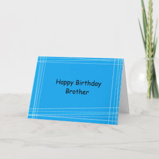 Lines Brother Birthday Card Karte