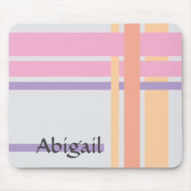 Lines in Pink and Lines in Orange Mousepad (Vorne)