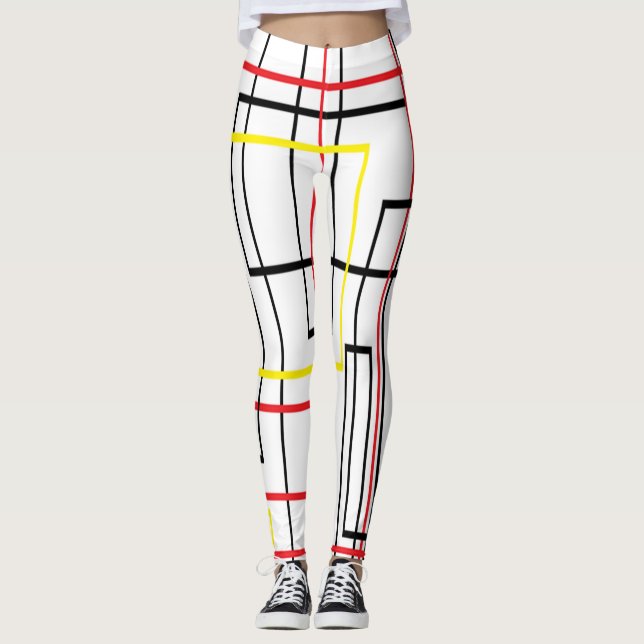 Lines Netzwerk Coole Leggings (Vorderseite)