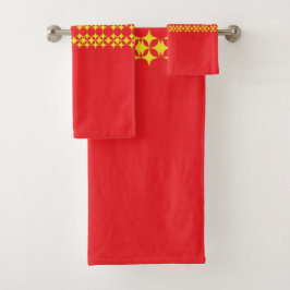 Lines of Stars Towel Badhandtuch Set