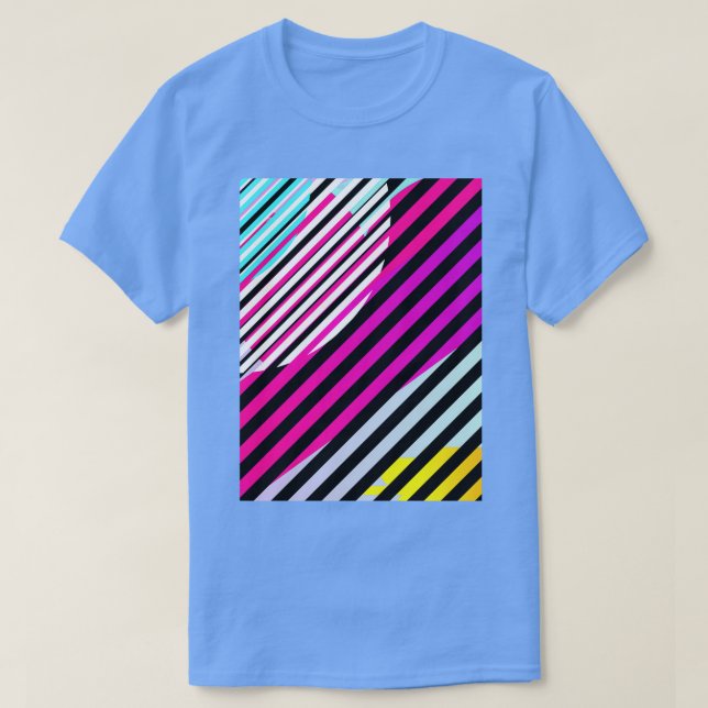 Lines pattern neon pastel T-Shirt (Design vorne)