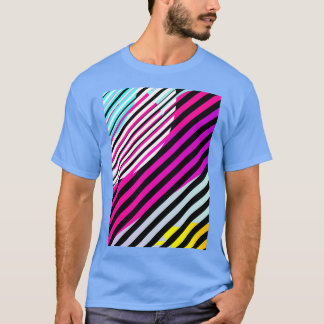 Lines pattern neon pastel T-Shirt