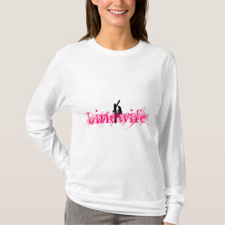 Linewife lang Hülse-Weiß u. rosa T-Shirt