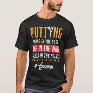 Lineworker American Lineman Electric Cable Lineman T-Shirt