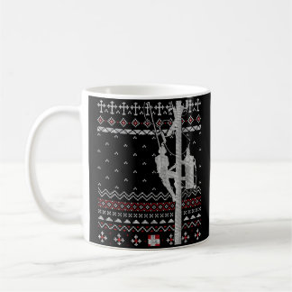 Lineworker Electricity Powerline Lineman Ugly Chri Kaffeetasse
