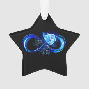 L'infini lumineux avec une rose bleue