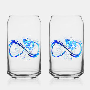 L'infini lumineux avec une rose bleue