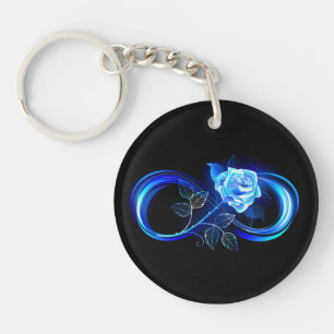 L'infini lumineux avec une rose bleue