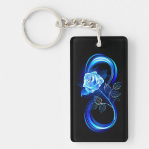 L'infini lumineux avec une rose bleue