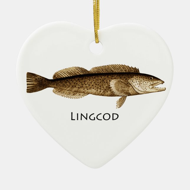 Lingcod-Logo Keramikornament (Vorne)