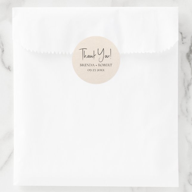Linge beige Simple Script Welcome Sticker (Sac)