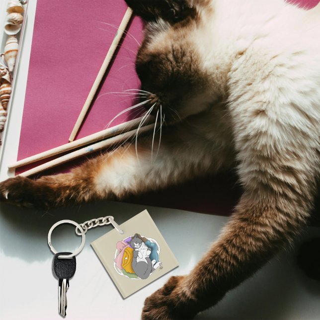 Linge Cheveux de Chat Gris Blanc (Créateur téléchargé)