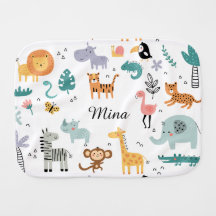 Jolis Animaux de Safari Personnalisés pour Bébé