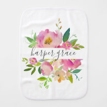 Monogramme floral du jardin de printemps