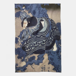 Linge De Cuisine 歌舞伎役者, acteur de Kabuki de 国芳, Kuniyoshi, Ukiyo-e