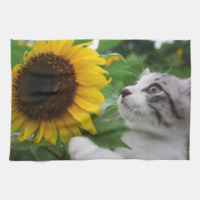 LINGE DE CUISINE 野良猫ニャン吉【ひまわり】 (Horizontal)