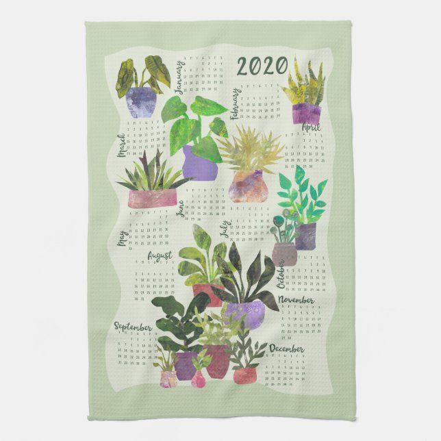Linge De Cuisine 2020 Année Maison Plantes Plante intérieur (Vertical)