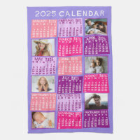 2025 Année Calendrier mensuel mûre photo Collage