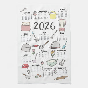 Linge De Cuisine 2026 Calendrier des ustensiles de cuisine