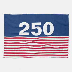 Linge De Cuisine 250 Rouge Blanc et Bleu Anniversaire États-Unis