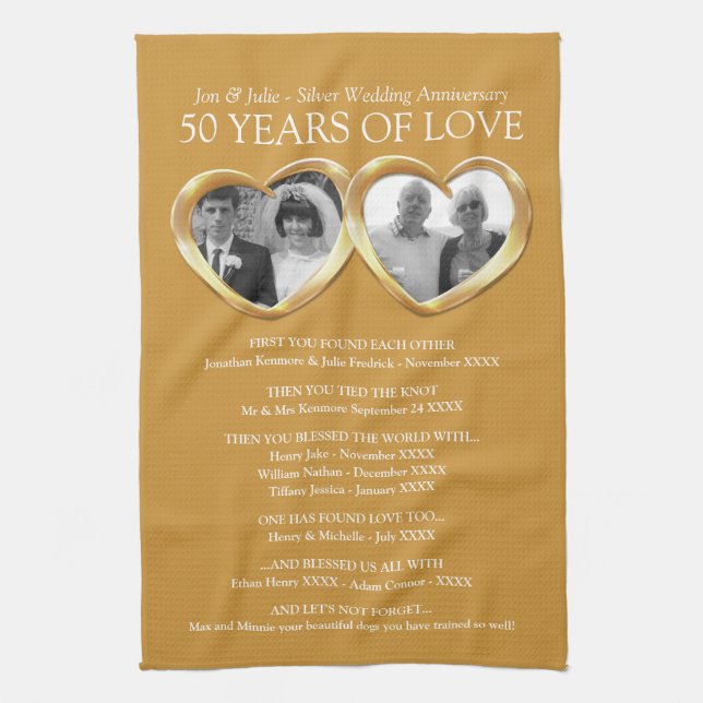 Linge De Cuisine 50e anniversaire de mariage photo photos famille h (Vertical)
