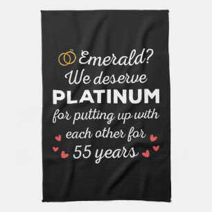 Linge De Cuisine 55e anniversaire du Mariage I - Emerald Funny Coup