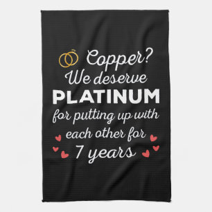 Linge De Cuisine 7e anniversaire Mariage I - Couple amusant en cuiv