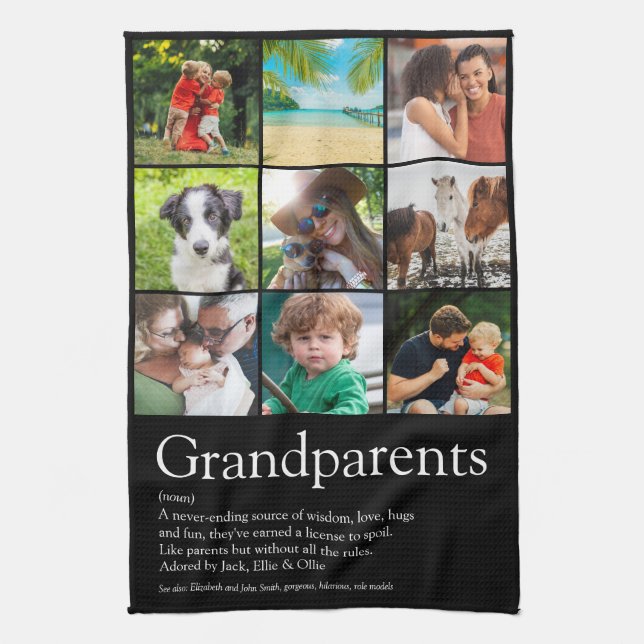 Linge De Cuisine 9 Photo Collage Grand-parents Définition (Vertical)