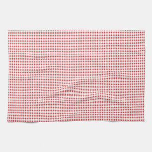 Linge De Cuisine À damiers rouge et blanc
