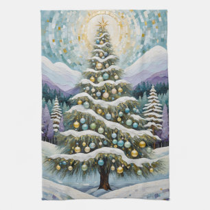 Linge De Cuisine À feuillage persistant doré