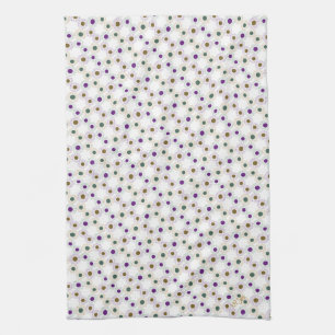 Linge De Cuisine À petits pois (or/vert/violet)