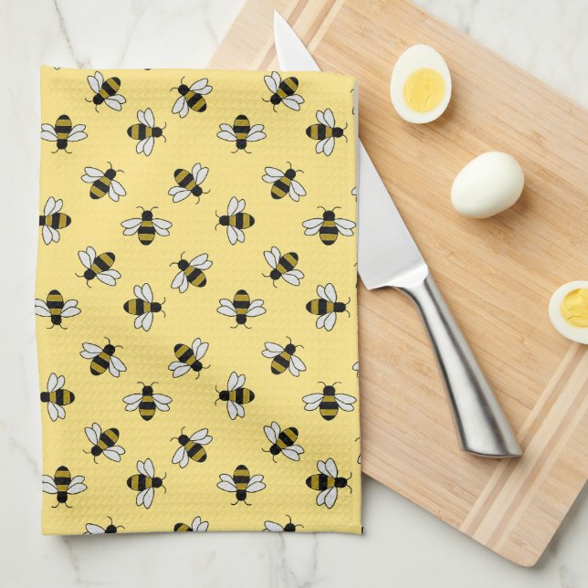 Linge De Cuisine Abeilles (Quart Plié)