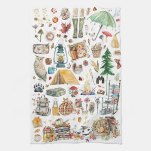 Linge De Cuisine Abondance d'automne   Illustrations Rustiques de a