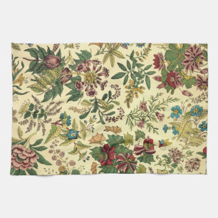 Linge De Cuisine Abondance florale démodée