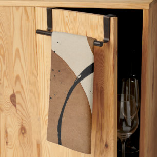 Linge De Cuisine Abstrait Brown minimaliste
