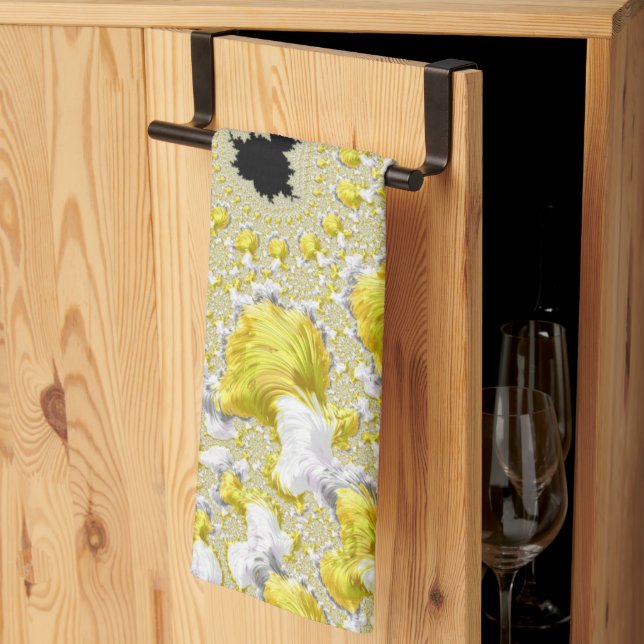 Linge De Cuisine Abstrait Gold Fractal (Pliage en tiers)