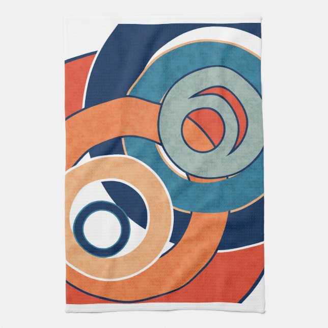 Linge De Cuisine Abstrait moderne minimaliste art paysage géo (Vertical)