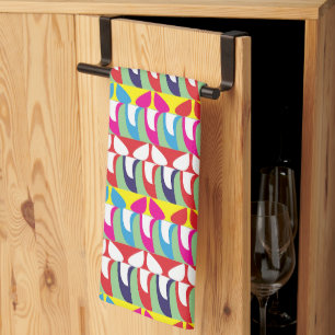 Linge De Cuisine Abstrait Motif coloré chic moderne