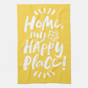 Linge De Cuisine ACCUEILLE mon Happy Place ! Jaune Beurre Jaune
