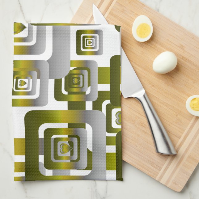Linge De Cuisine Activate My Heart Pattern Silver (Quart Plié)
