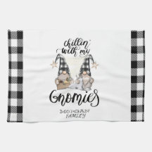Adorable mignonne Gnomes Black Buffalo Plaid