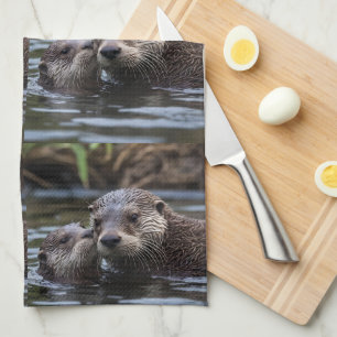 Linge De Cuisine **"Adrift in Love : Mummy and Baby Otter"**