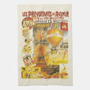 Linge De Cuisine Affiche ancienne de la Grande Fête Foire de Paris
