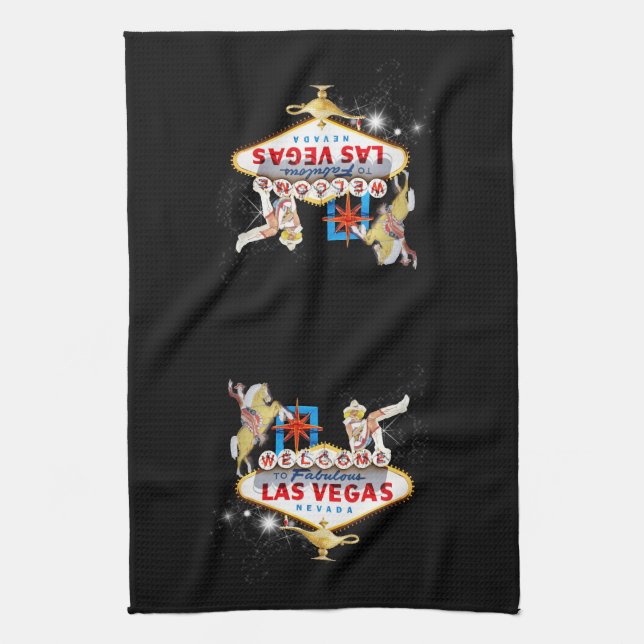 Linge De Cuisine Affiche de bienvenue Las Vegas (Vertical)