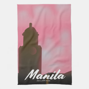 Linge De Cuisine Affiche de voyage à Manille Philippines.