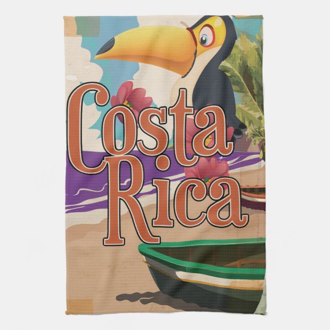Linge De Cuisine Affiche de voyage costaricaine (Vertical)
